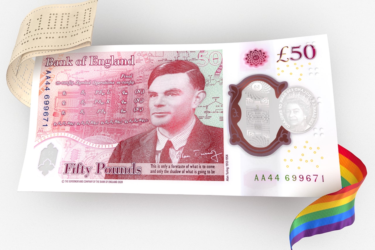 앨런 튜링이 새겨진 영국의 새로운 50 파운드 지폐 공개, 컴퓨터 과학, 튜링 머신, 튜링 기계, 튜링 테스트, 영국 지폐, 잉글랜드, 화폐 모델