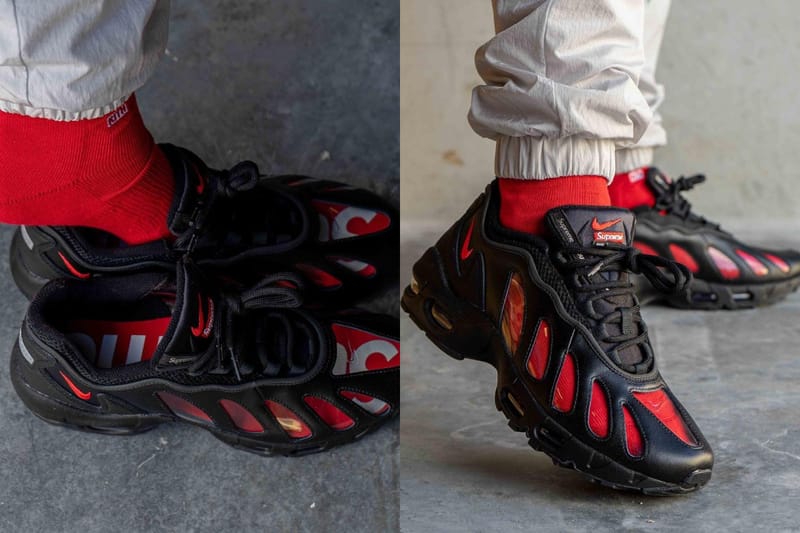 투명한 어퍼, 슈프림 x 나이키 ‘에어 맥스 96’ 실제 착용 모습은?