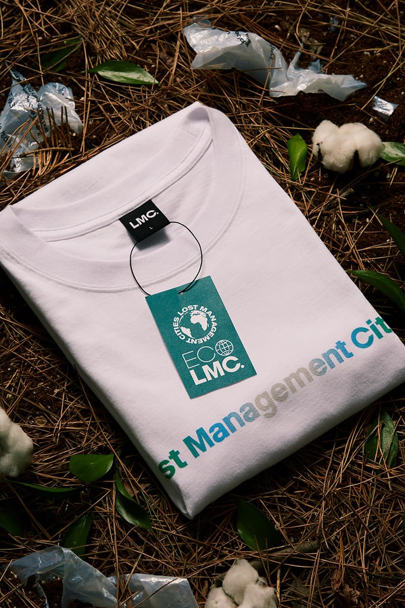 LMC, 오가닉 코튼을 활용한 ‘세이브 더 플래닛’ 티셔츠 출시, 에코백 이벤트, 레이어, 친환경, 생분해성, 지속 가능성