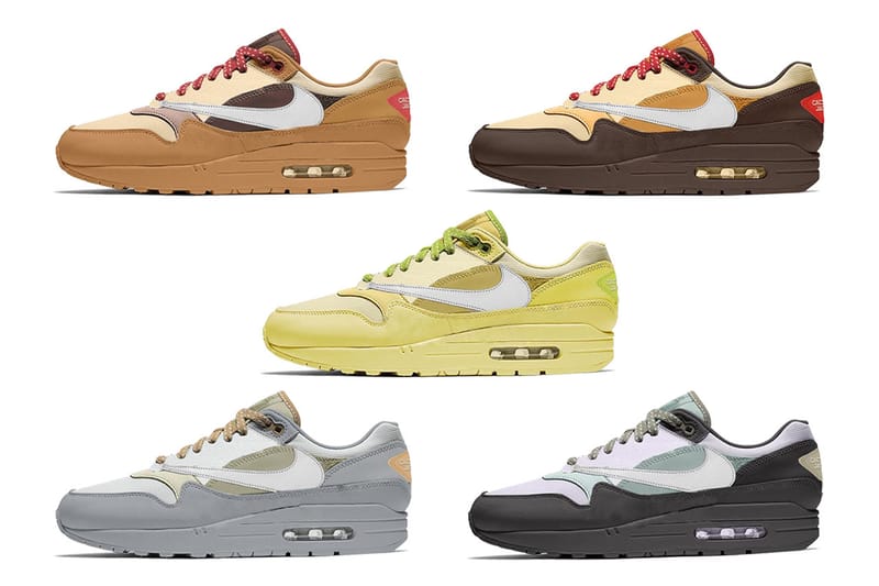 트래비스 스콧 x 나이키 에어 맥스 1은 5가지 컬러웨이로 출시된다?