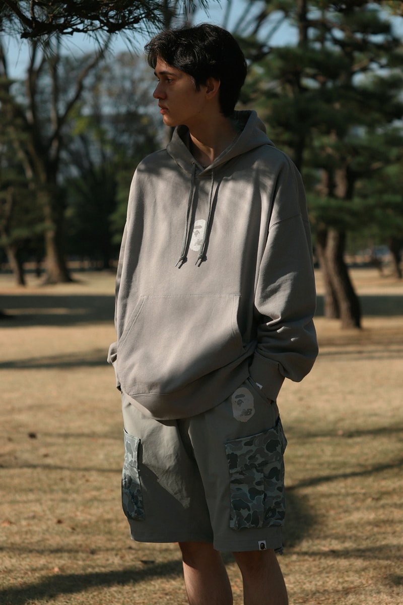 카모 2002R 포함, 베이프 x 뉴발란스 협업 컬렉션 ‘에이프스 투게더 스트롱’ 출시, 집업 샤크 후디