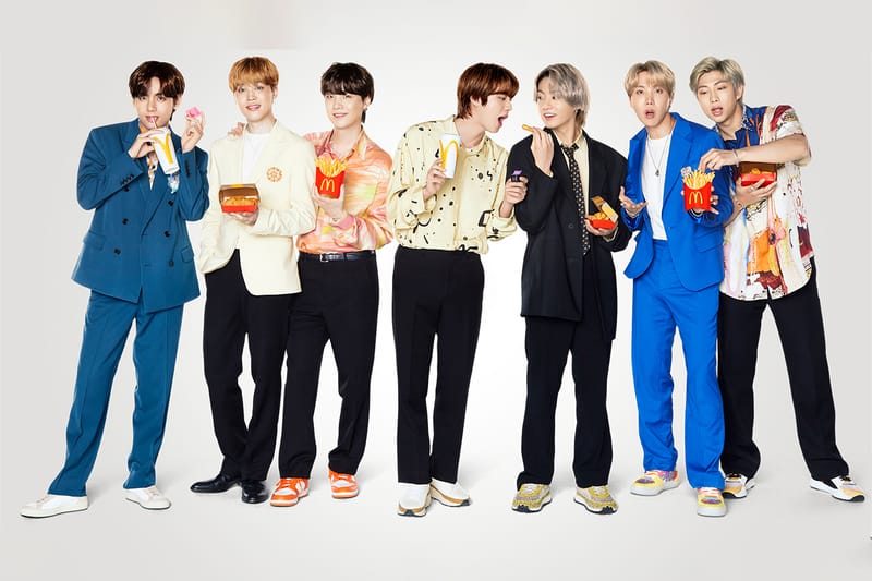 지금 바로 구매 가능한 방탄소년단 x 맥도날드 세트 메뉴 & 머천다이즈