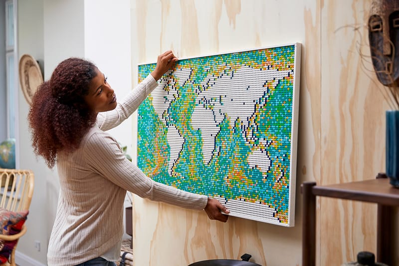 레고, 11695개의 조각으로 구성된 세계 지도 레고 블록 출시