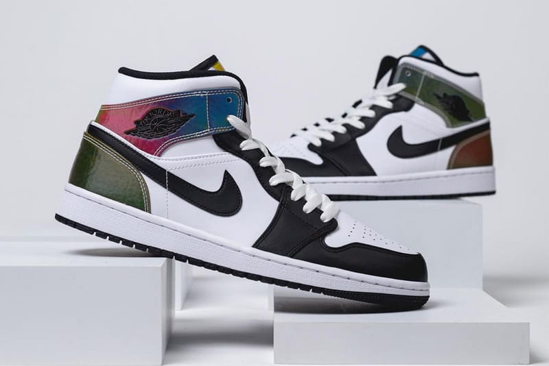 열 반응 소재 적용, 나이키 에어 조던 1 미드 '히트 리액티브' 상세 사진