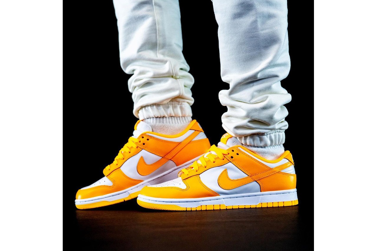 나이키 덩크 로우 '레이저 오렌지' 실물 착용 사진, dd1503-800, 여름 덩크, SB덩크, 래플, 리셀