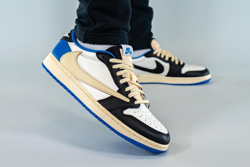 트래비스 스콧 x 프라그먼트 디자인 x 에어 조던 1 로우 또 다른 실물 착용 사진