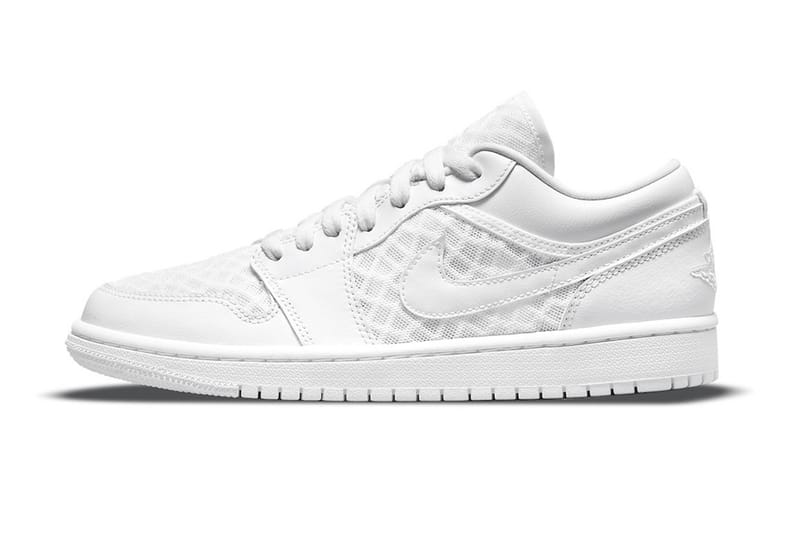 통기성 100%, 메시 소재로 완성한 에어 조던 1 로우 ‘화이트’ 출시