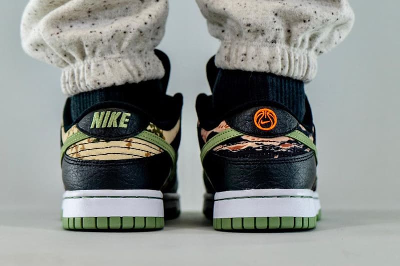 나이키 덩크 로우 ‘크레이지 카모’의 실착 모습이 공개됐다, SNKRS, 스니커, 발매 루머, Yankeekicks