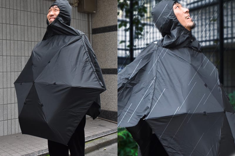 접이식 우산에서 우비로 변신하는 '투 웨이 엄브렐라'가 출시됐다