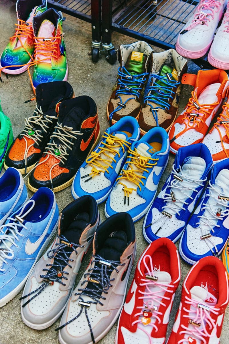 단독: 바조우의 99%IS- 컬렉션 vol.16 'OUR STORY WiLL BE HISTORY' 룩북 촬영 현장, 업사이드다운 신발끈, 액세서리