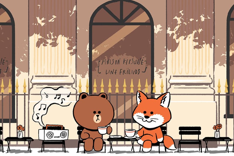 메종 키츠네 x 라인프렌즈 협업 의류 및 액세서리 컬렉션 국내 출시