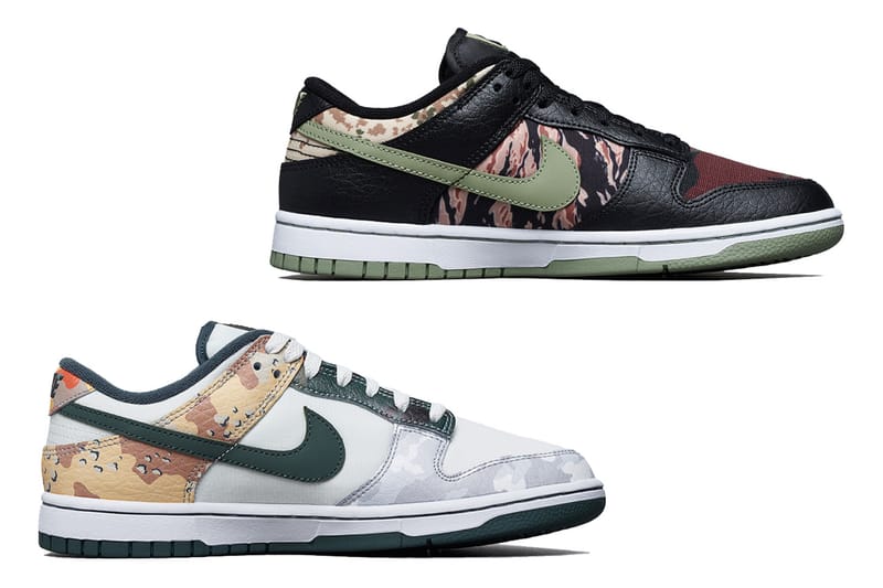 '짝짝이 컬러', 나이키 덩크 로우 ‘멀티 카모’ 2종 국내 공식 발매 정보