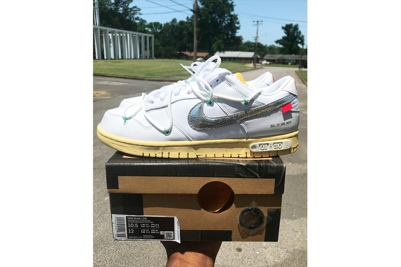 마침내 공개된 오프 화이트 x 나이키 덩크 ‘더 피프티’ 실물 이미지, 버질 아블로, 협업 스니커, SNKRS