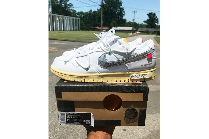 마침내 공개된 오프 화이트 x 나이키 덩크 ‘더 피프티’ 실물 이미지, 버질 아블로, 협업 스니커, SNKRS