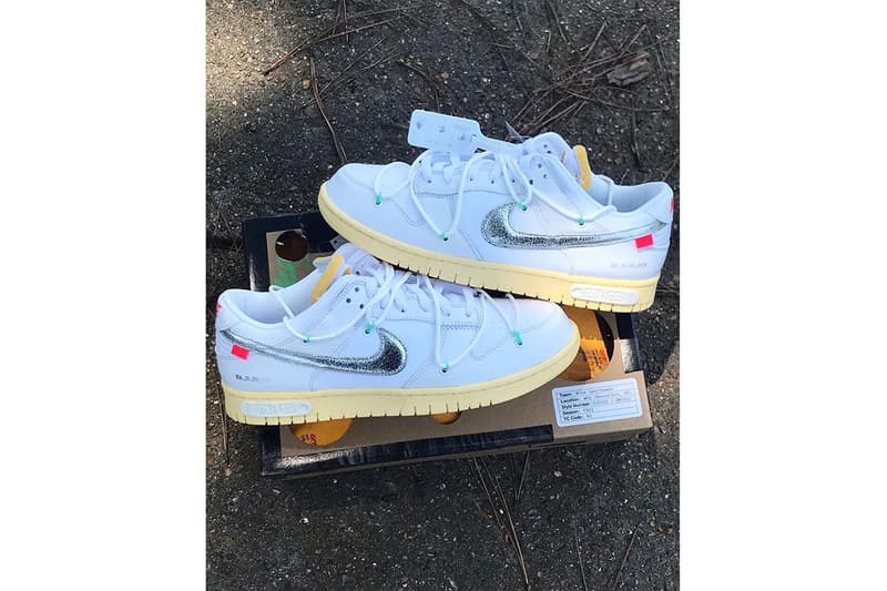 마침내 공개된 오프 화이트 x 나이키 덩크 ‘더 피프티’ 실물 이미지, 버질 아블로, 협업 스니커, SNKRS