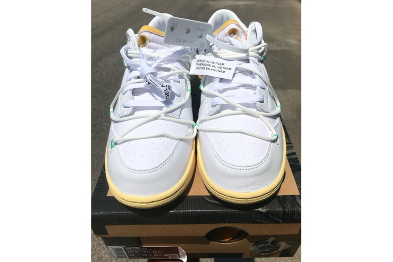 마침내 공개된 오프 화이트 x 나이키 덩크 ‘더 피프티’ 실물 이미지, 버질 아블로, 협업 스니커, SNKRS
