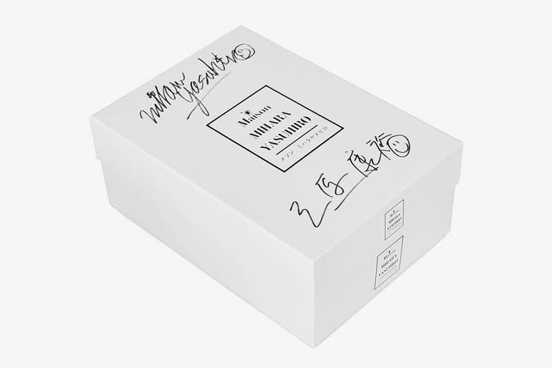 케이스스터디 x 미하라 야스히로 협업 OG 솔 캔버스 로우 톱 출시, 친필 사인 슈박스, 메종 미하라 야스히로