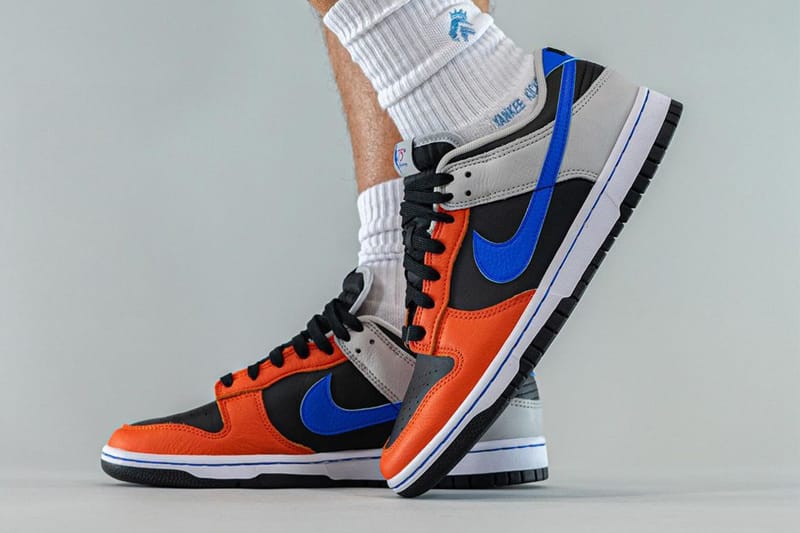 NBA x 나이키 덩크 로우 EMB ‘닉스’의 실물 착용 사진 공개