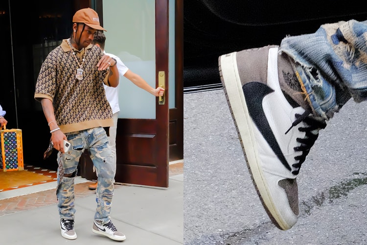 트래비스 스콧이 미출시 나이키 에어 조던 1 '리버스'를 신은 모습이 포착됐다