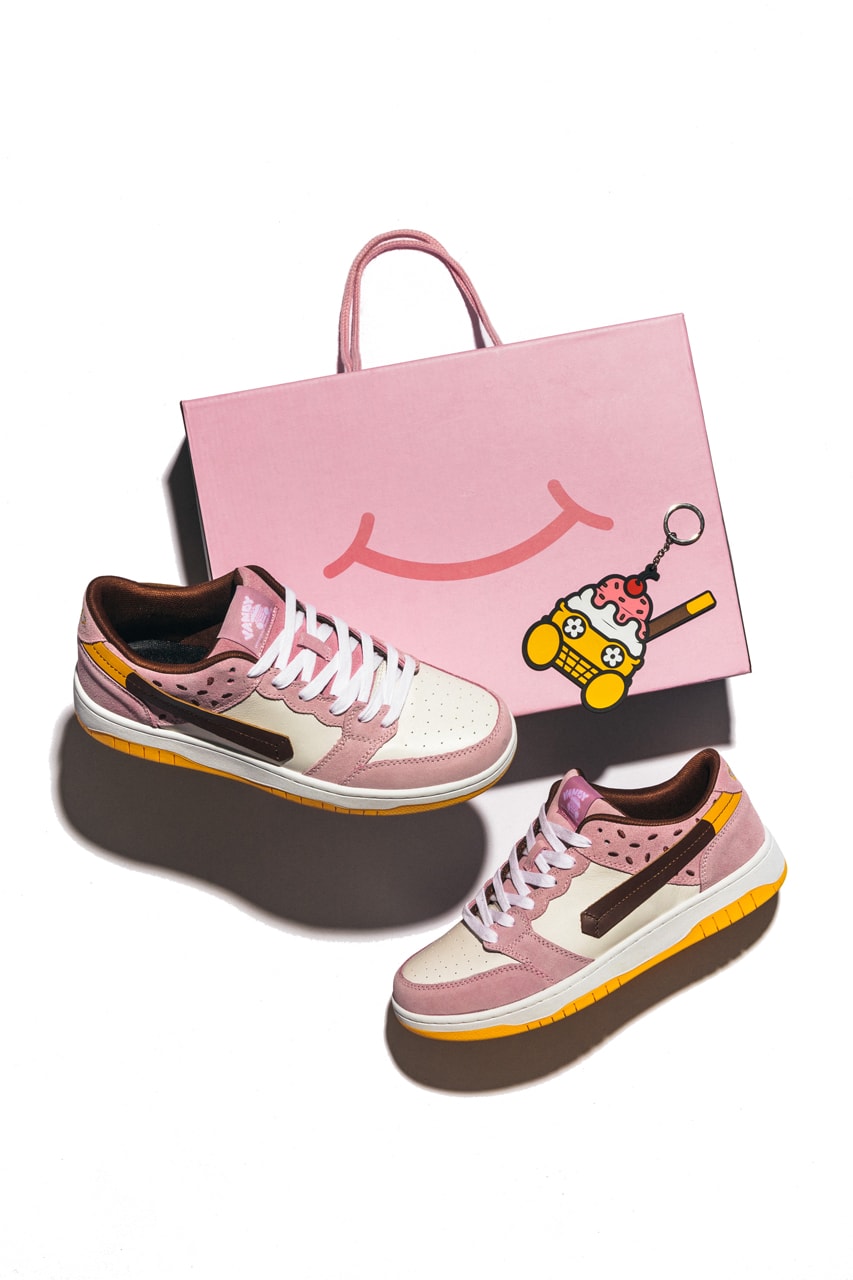 한국계 디자이너 반디 더 핑크 x HBX '아이스크림' 컬렉션 단독 출시 정보, 밴디 더 핑크, 나이키, 덩크, 스우시 로고, 커스텀 스니커
