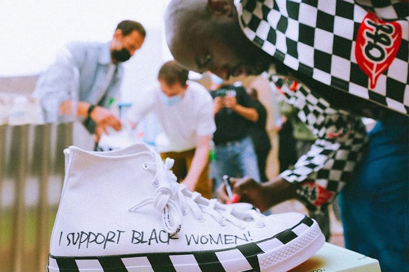 전 세계 10켤레, 버질 아블로 친필 사인이 새겨진 오프 화이트 x 컨버스 척 70 래플