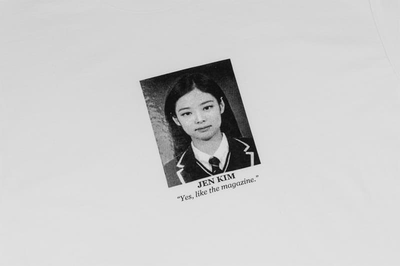 스케이트보딩 '젠켐 매거진'이 출시한 블랙핑크 제니 티셔츠