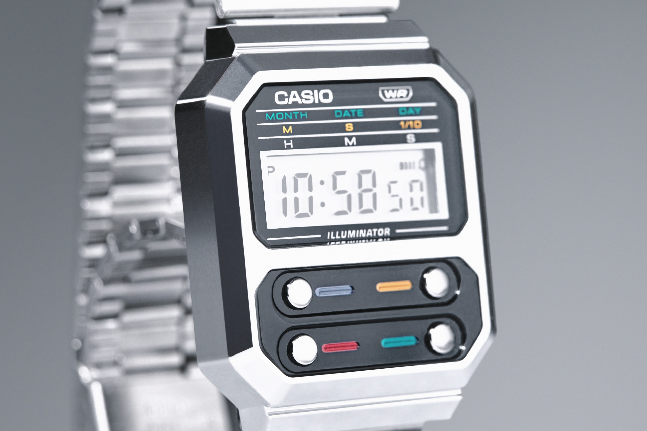 과거와 미래의 만남, 카시오 A100WE 출시 casio new watch retro design