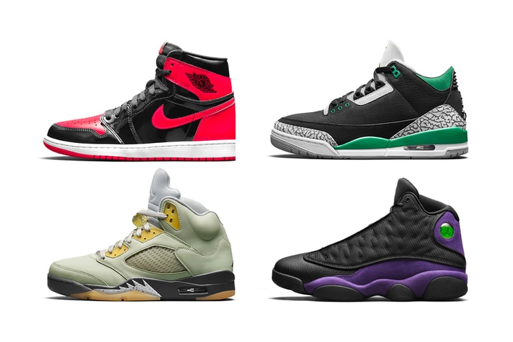 '페이턴트 브레드', '파인 그린' 포함, 조던 브랜드 2021 홀리데이 에어 조던 레트로 컬렉션