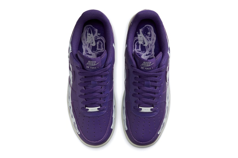 퍼플 컬러로 돌아온, 새 에어 포스 1 ‘스켈레톤’ 공식 이미지, SNKRS, 스니커 발매 정보, 핼러윈 데이, 퍼플 펀치
