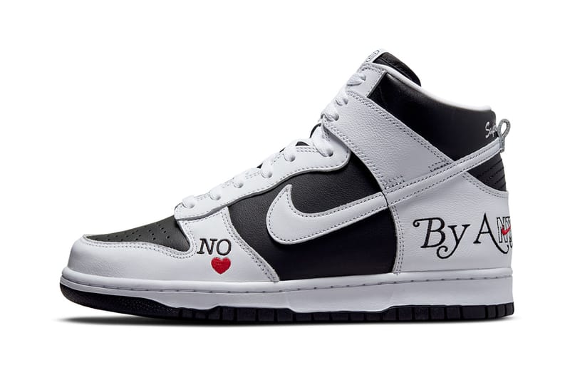 슈프림 x 나이키 SB 덩크 하이 '바이 애니 민스' 공식 사진 공개