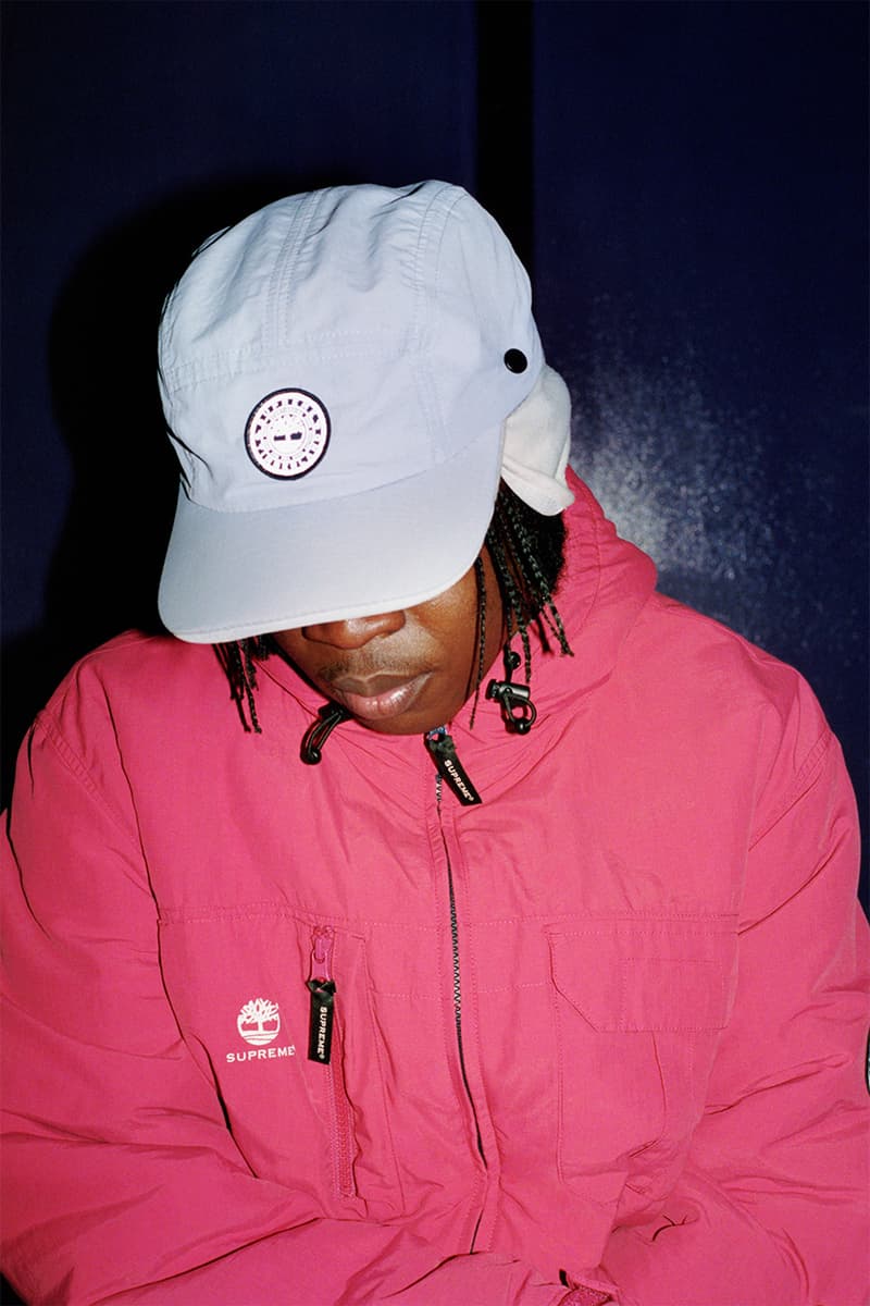 슈프림 x 팀버랜드 2021 가을 협업 컬렉션 발매 정보, 립스톱 재킷, 플리스 재킷, 후디, 캠프캡, 비니