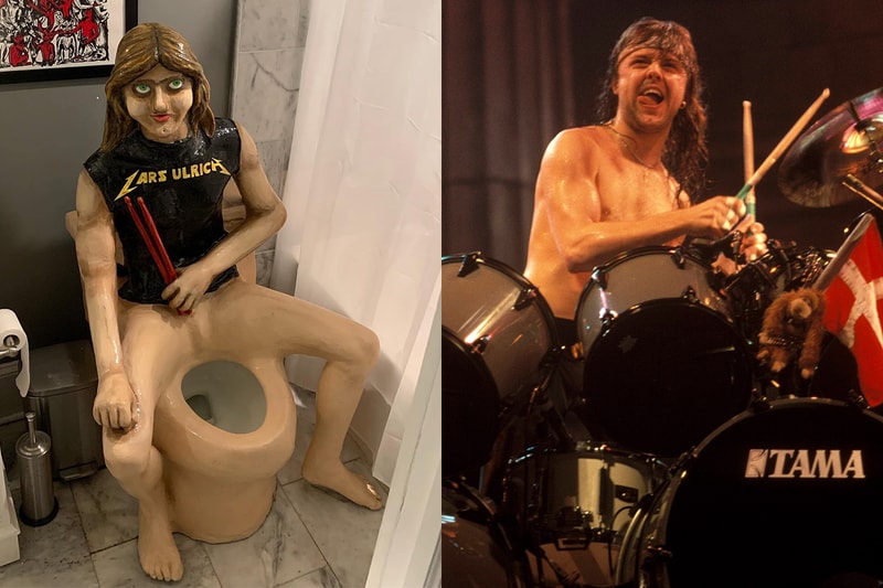 밴드 메탈리카의 드러머를 본뜬 '공용 변기'가 제작됐다, 라스 울리히, 프린스 미드나이트, 드럼, 화장실