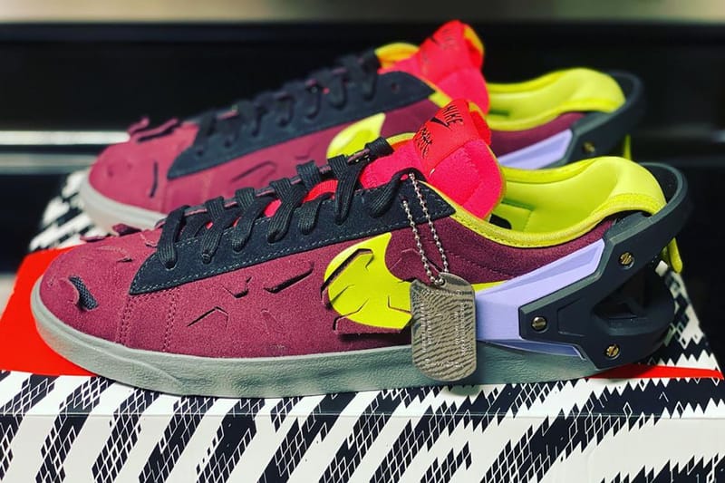 아크로님 x 나이키 블레이저 로우 '나이트 마룬' 실물 상세 사진 공개