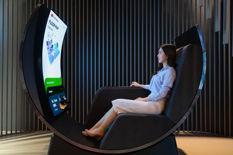 LG 디스플레이, 'CES 2022'에서 소개되는 두 개의 곡면 OLED 디스플레이 공개, LG 전자, 버추얼 라이드, 미디어 체어