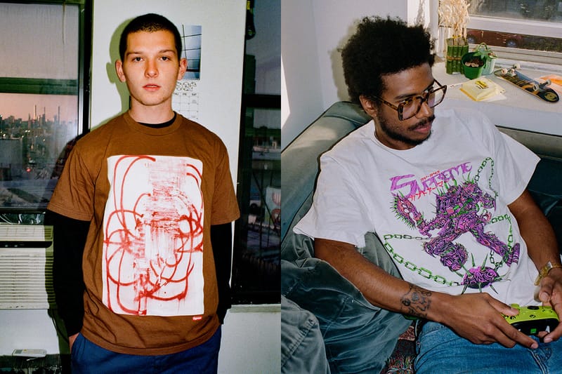 각종 미술 작품을 활용한 슈프림의 2021 겨울 티셔츠 컬렉션 출시 정보