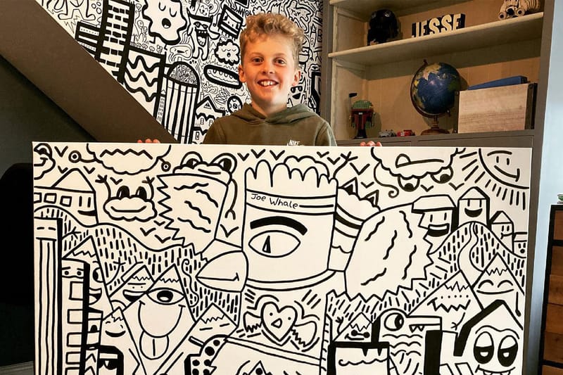 영국의 12세 '낙서 소년'이 나이키와 파트너십을 맺었다