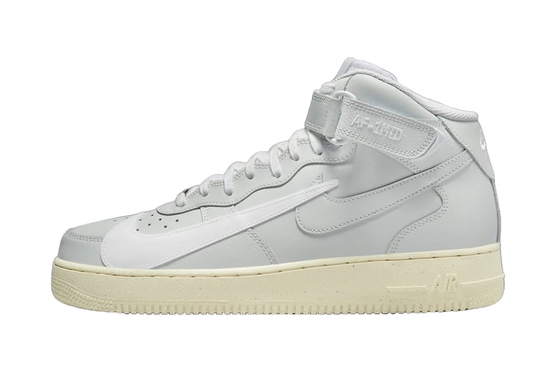 커다란 스우시가 하나 더 붙어 있는 나이키 에어 포스 1 미드 최초 공개