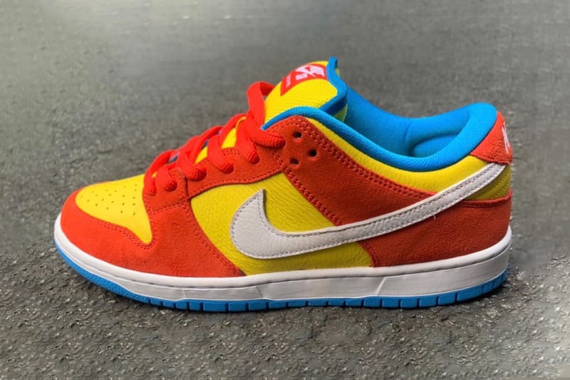 '심슨 가족' 바트 심슨을 담은 나이키 SB 덩크 로우 실물 유출