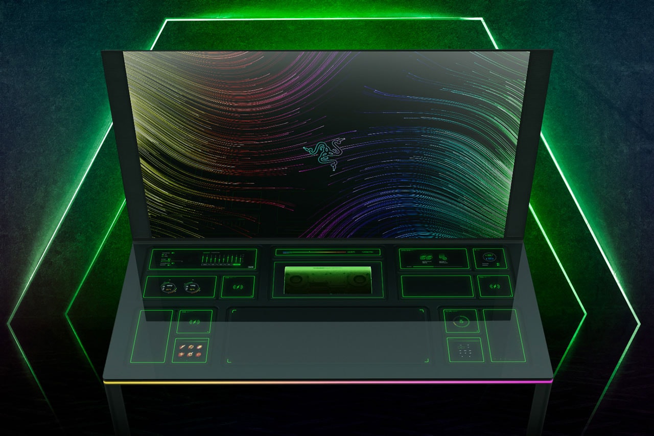 레이저, 컴퓨터 일체형 책상 '프로젝트 소피아' 콘셉트 공개, 레이저, CES 2022
