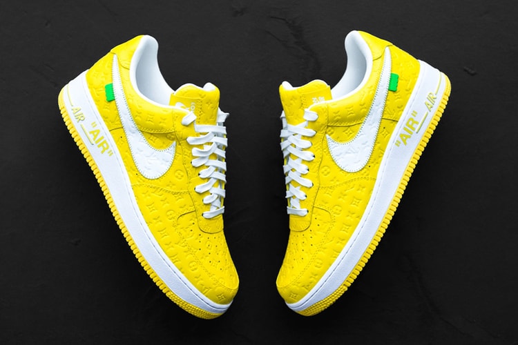 이번에는 옐로, 새로운 루이 비통 x 나이키 에어 포스 1 실물 감상하기