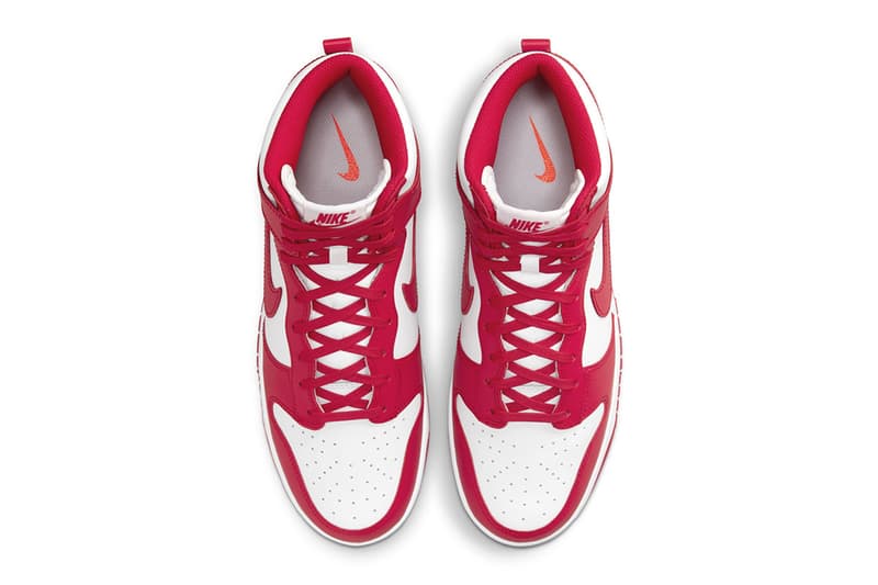 클래식 컬러웨이, 덩크 하이 ‘챔피언십 화이트 앤 레드’ 국내 공식 출시, SNKRS