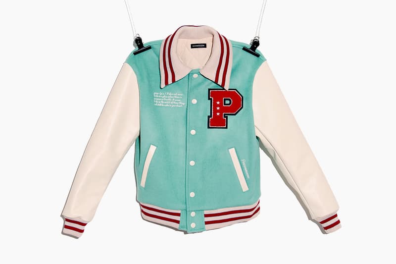 바시티 재킷 & 스웨트팬츠 등, 지드래곤의 피스마이너스원 새로운 드롭, 스티커, 브로치