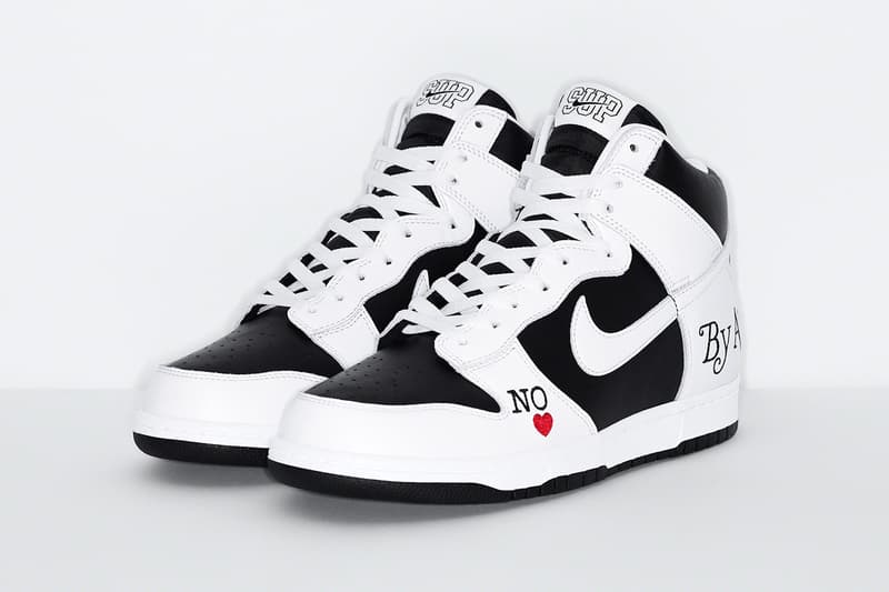 마침내 출시, 슈프림 x 나이키 SB 덩크 하이 '바이 애니 민스' 컬렉션, 농구화, 슈프림덩크, 나이키덩크