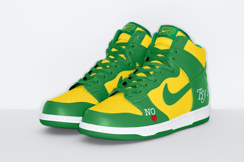 마침내 출시, 슈프림 x 나이키 SB 덩크 하이 '바이 애니 민스' 컬렉션, 농구화, 슈프림덩크, 나이키덩크