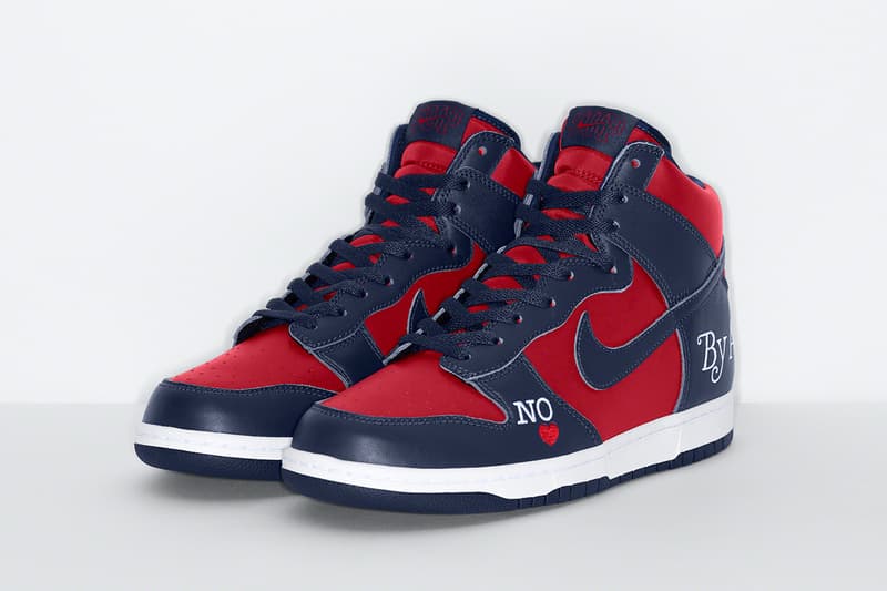 마침내 출시, 슈프림 x 나이키 SB 덩크 하이 '바이 애니 민스' 컬렉션, 농구화, 슈프림덩크, 나이키덩크