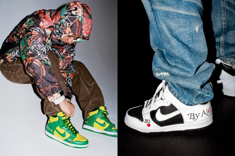 마침내 출시, 슈프림 x 나이키 SB 덩크 하이 '바이 애니 민스' 컬렉션