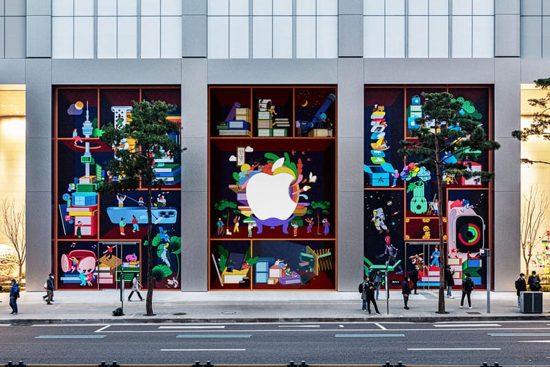 애플 명동 스토어 오픈 앞두고 특별한 외벽 디자인 공개