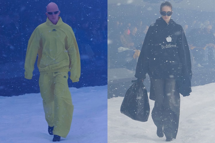인공 눈보라 속에서 펼쳐진, 발렌시아가 2022 겨울 360° 컬렉션 런웨이
