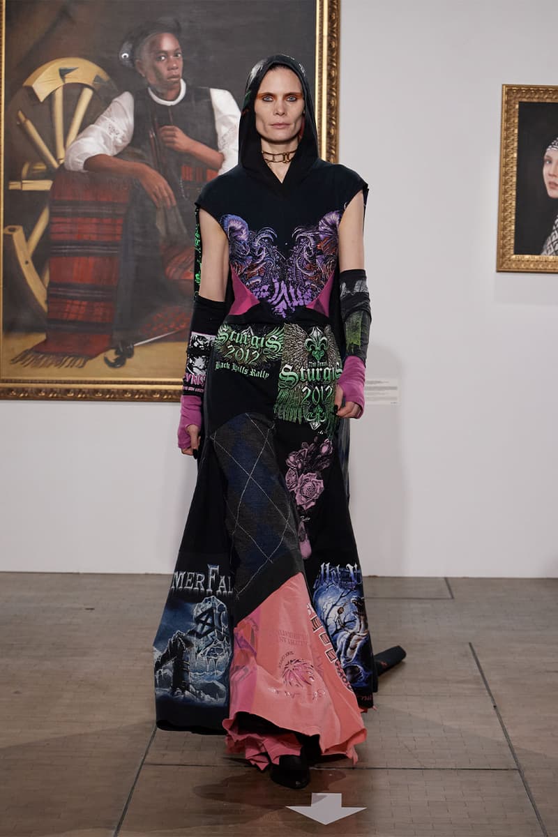 펑크 록의 영향이 가득한 마린 세레 2022 FW 컬렉션 런웨이, 마린 세르, 초승달 패턴, 펑크