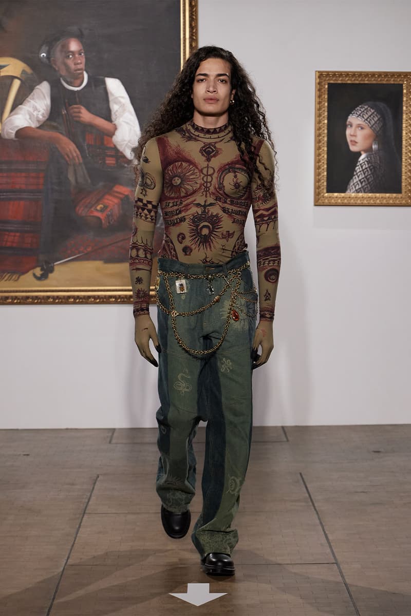 펑크 록의 영향이 가득한 마린 세레 2022 FW 컬렉션 런웨이, 마린 세르, 초승달 패턴, 펑크